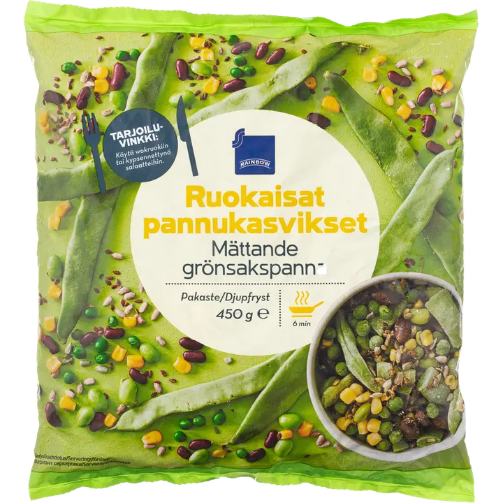 Rainbow 450g ruokaisat pannukasvikset pakaste