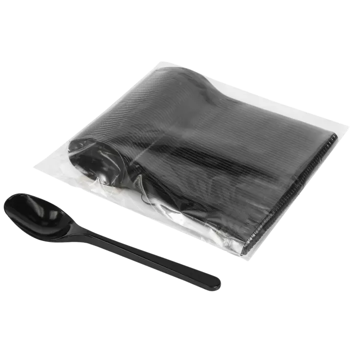 Servipack supilusikas must PS(extra tugev) korduvkasutatav 50tk.