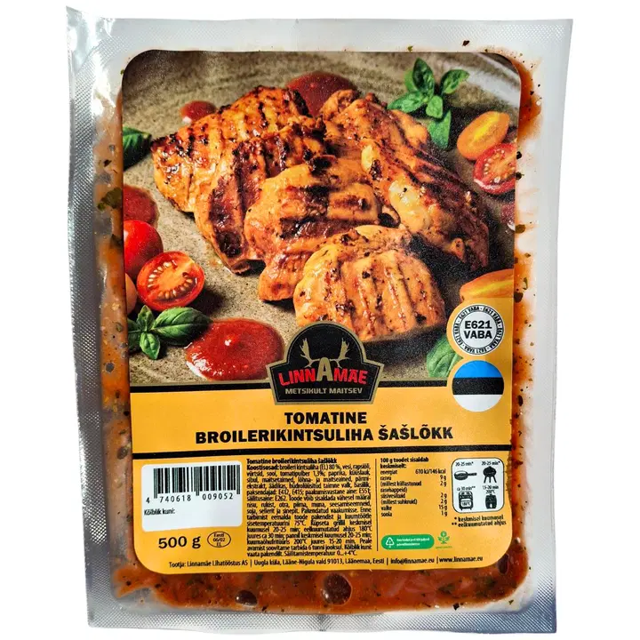 Linnamäe ToMatine broilerikintsuliha šašlõkk 500g