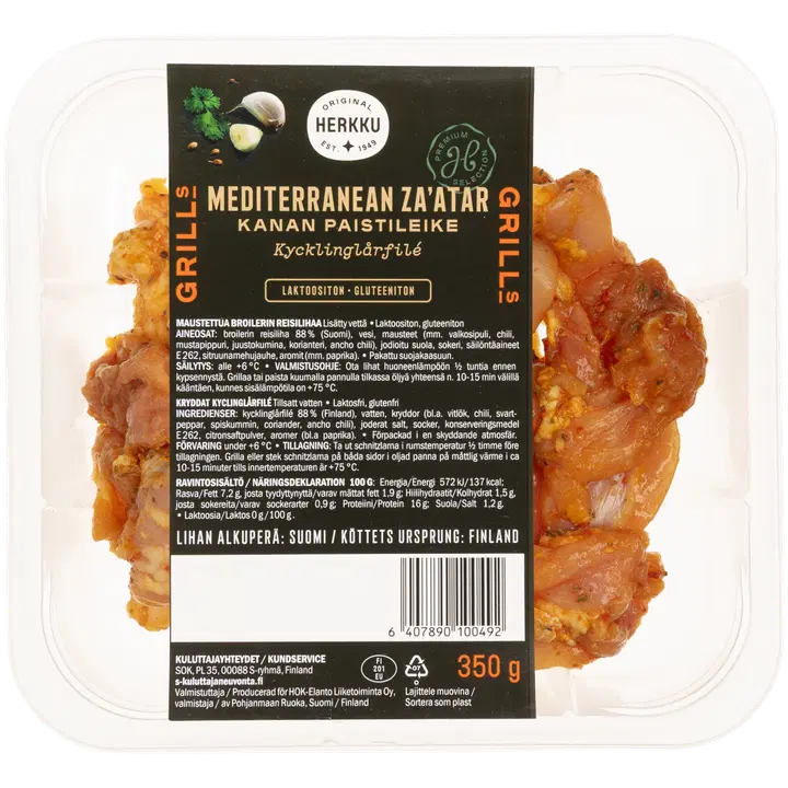 Herkku Grills kanan paistileike mediterranean za'atar 350g