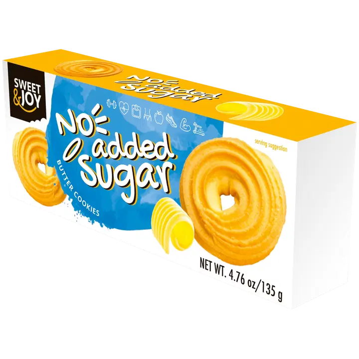 Sweet & Joy küpsised võiga 135g, ilma lisatud suhkruta