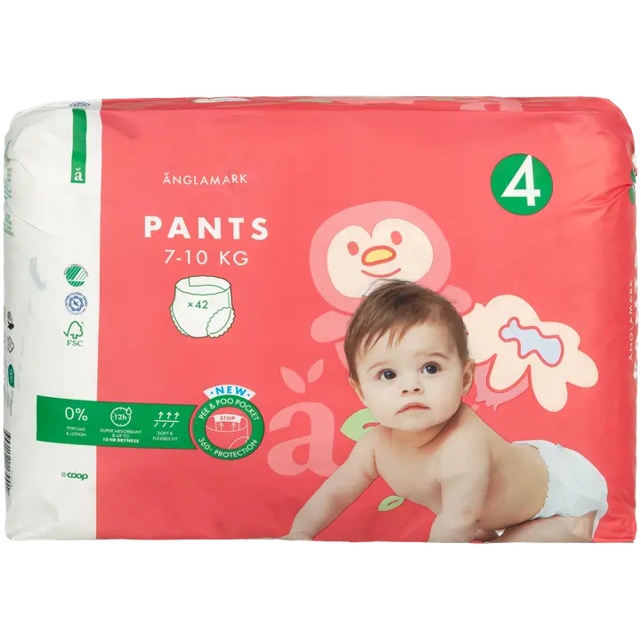 Änglamark housuvaippa koko 4, 7-10 kg 42 kpl