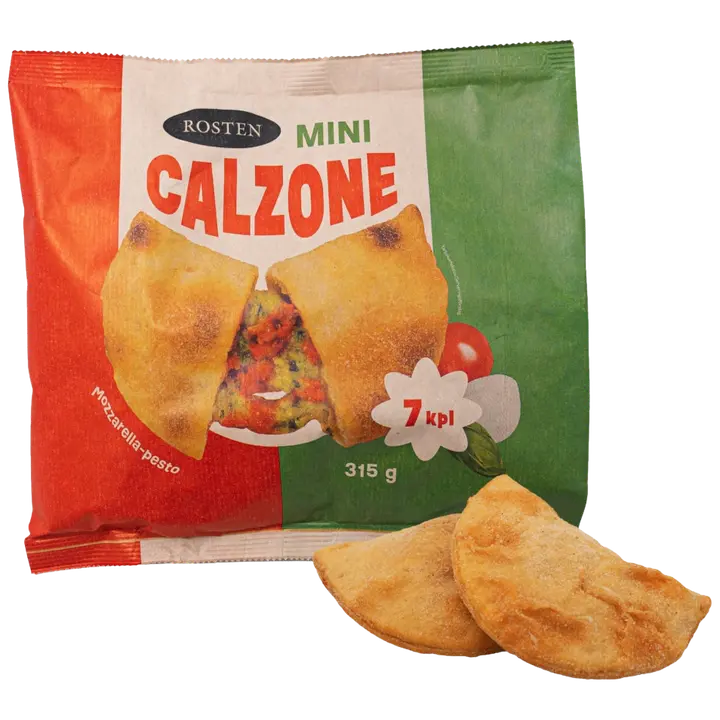 Rosten Mini Calzone Mozzarella-Pesto, piirakka 7x45g