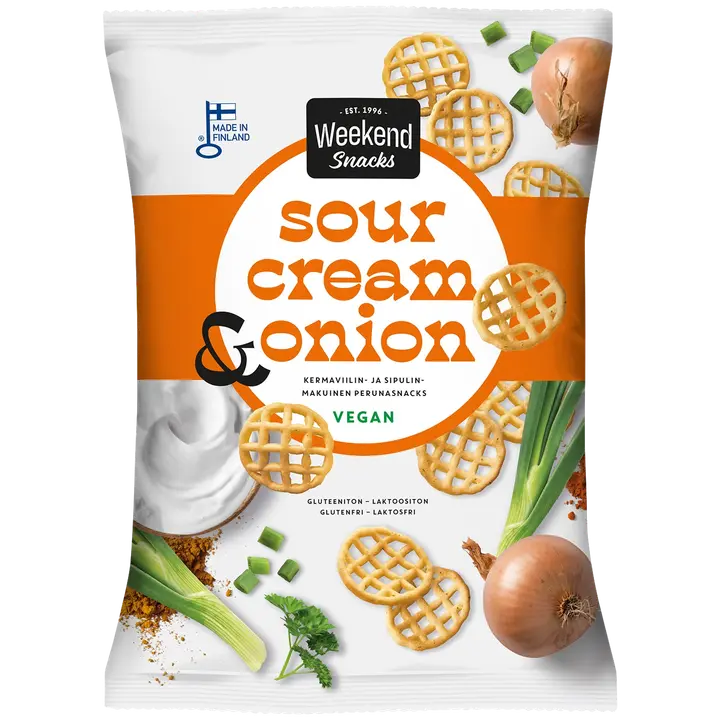 Weekend Snacks Perunasnacks Sour Cream & Onion 180g