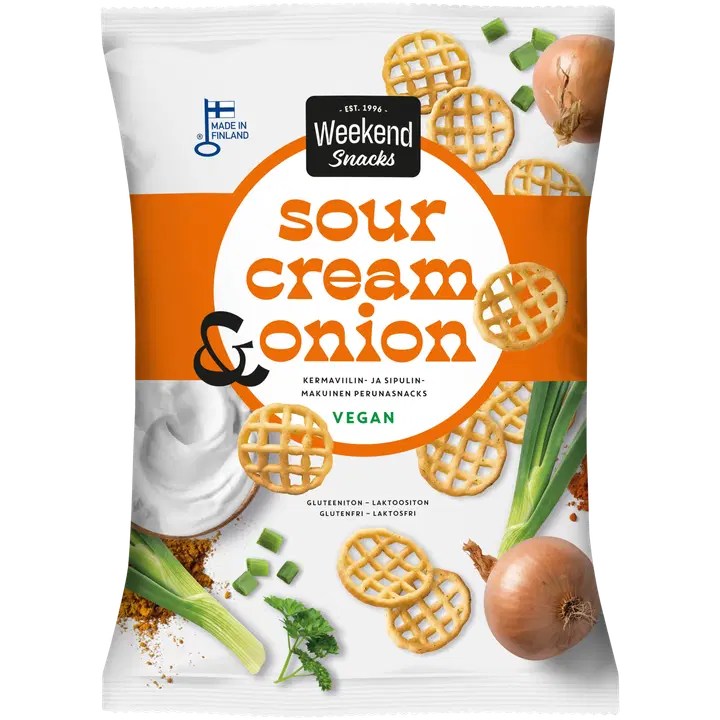 Weekend Snacks Perunasnacks Sour Cream & Onion 180g