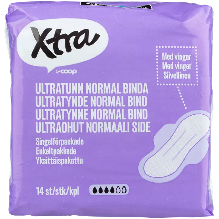 Xtra ultraohut siivellinen normaali side 14 kpl