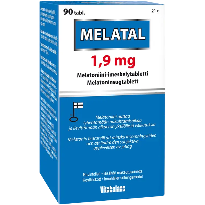 Melatal 1.9 mg melatoniini-imeskelytabletti 90 tabl. Vitabalans