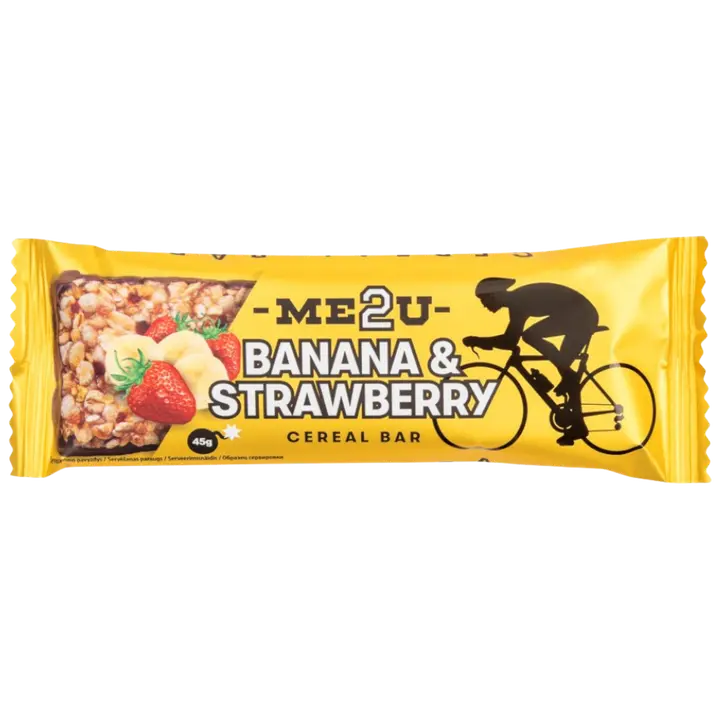 ME2U teraviljabatoon Banaan & Maasikas 45 g