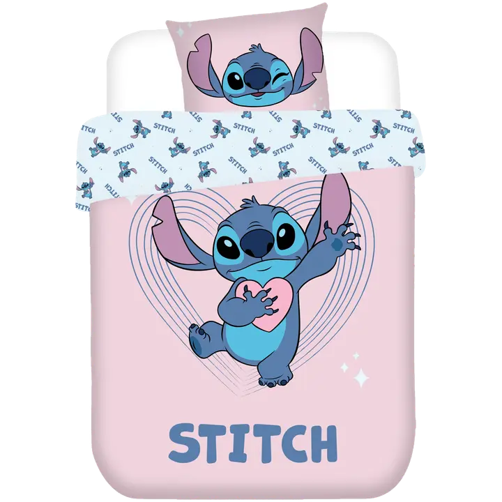 Lilo & Stitch lasten pussilakanasetti 150 x 210 + 50 x 60 cm