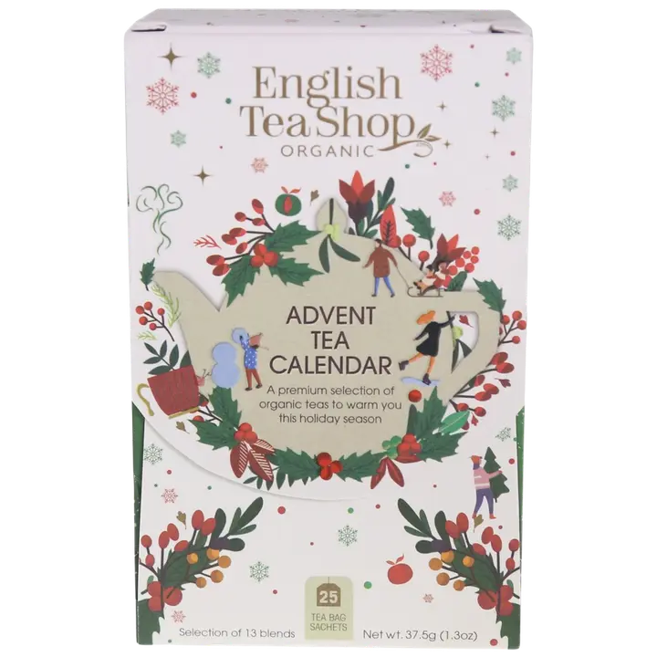 English Tea Shop Pieni Luomu Teejoulukalenteri, valkoinen 25pss 37,5g