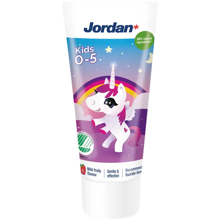 Jordan Mild strawberry taste Kids 0-5 vuotta lasten hammastahna 50ml