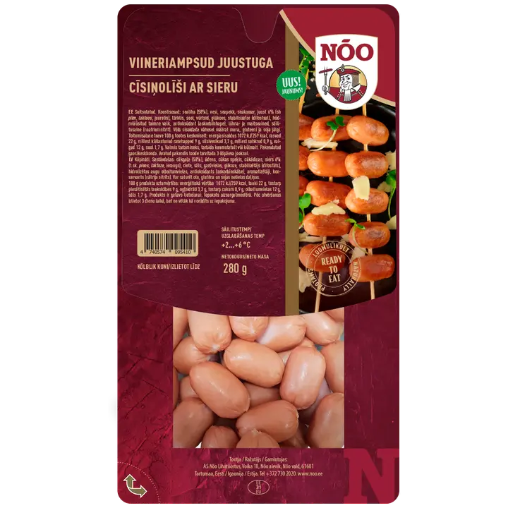 Nõo Viineriampsud Juustuga 280 G