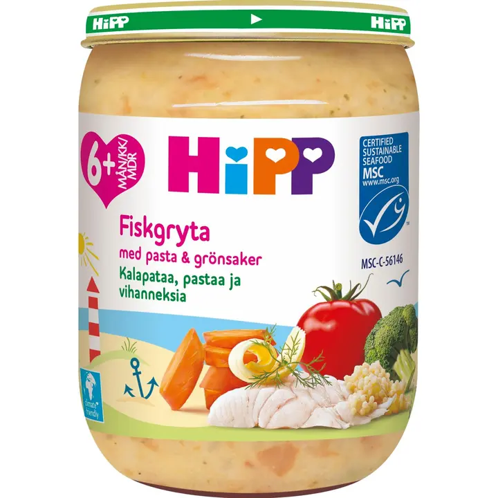HiPP 190g Kalapataa, pastaa ja vihanneksia 6kk
