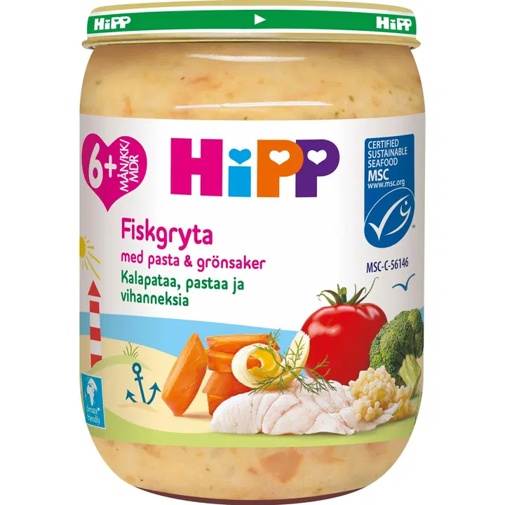 HiPP 190g Kalapataa, pastaa ja vihanneksia 6kk