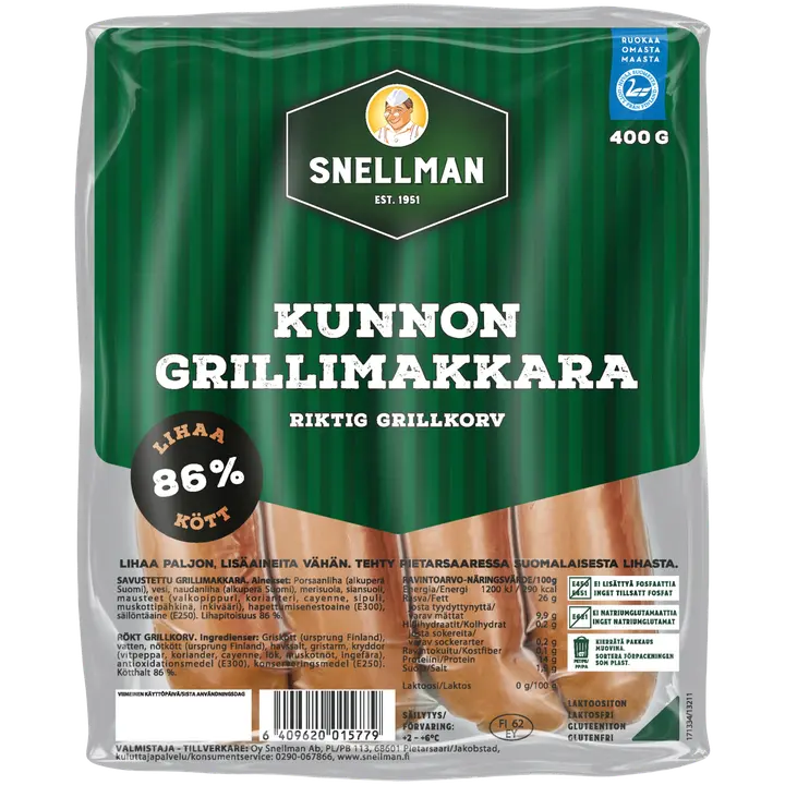 Snellman Kunnon grillimakkara 400g