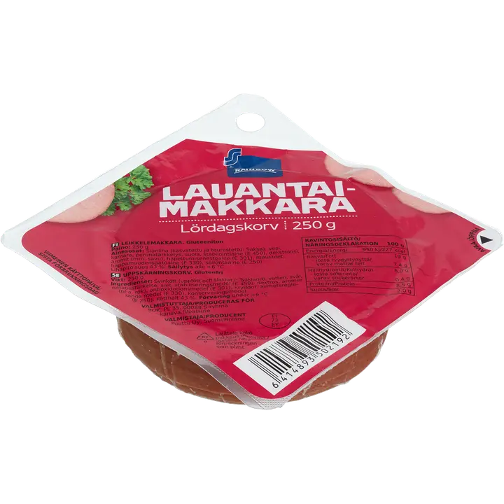 Rainbow lauantaimakkara 250 g viipale