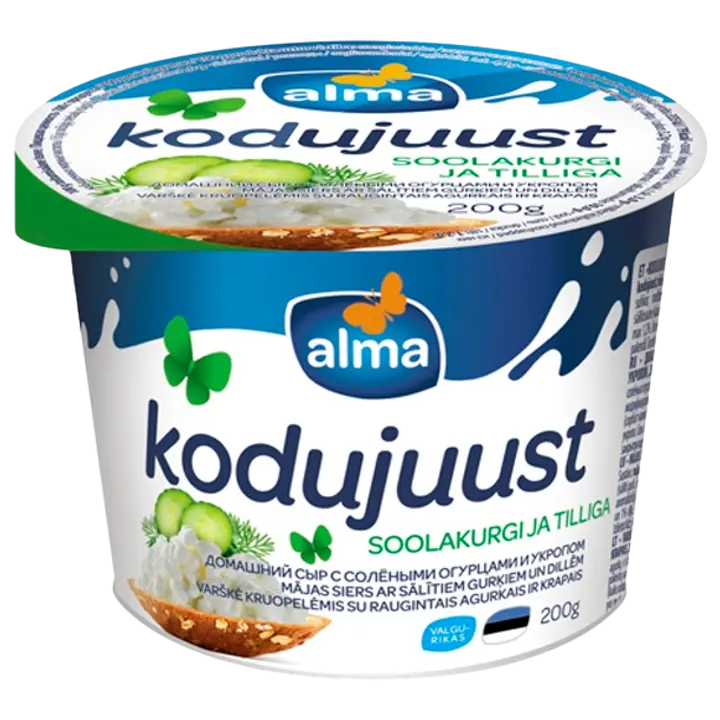 Alma Soolakurgi ja tilliga kodujuust, 200 g