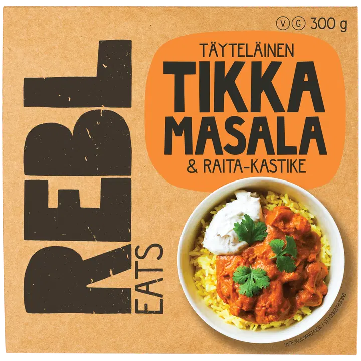 Rebl Eats Täyteläinen Tikka Masala & raita-kastike 300g