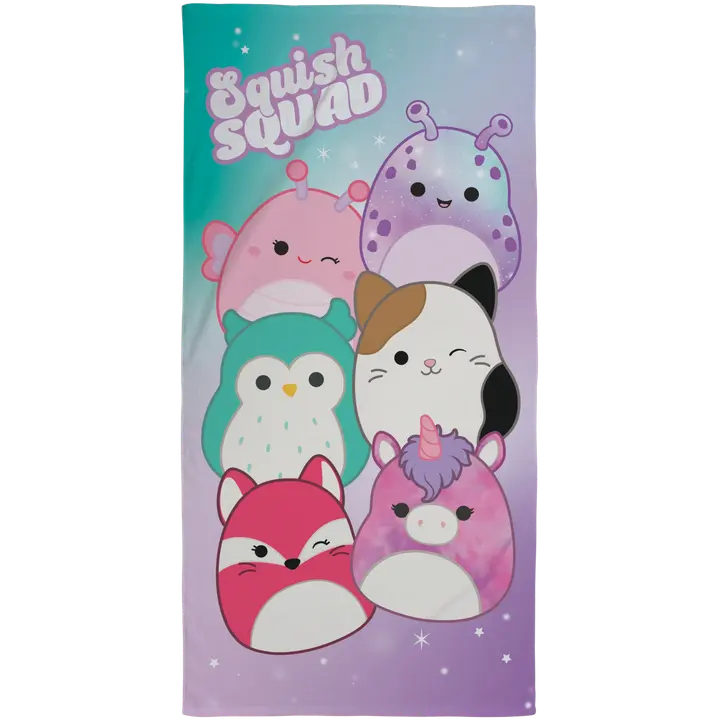 Squishmallows lasten kylpypyyhe 70 x 140 cm