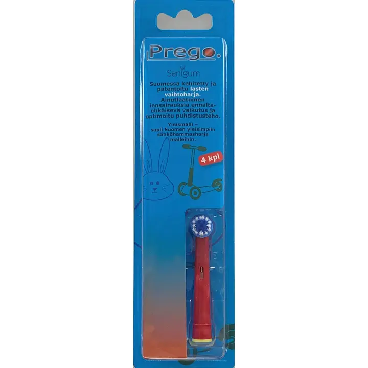 Prego lasten varaharja sähköhammasharjaan Sanigum PS-46 patentoitu 4 kpl