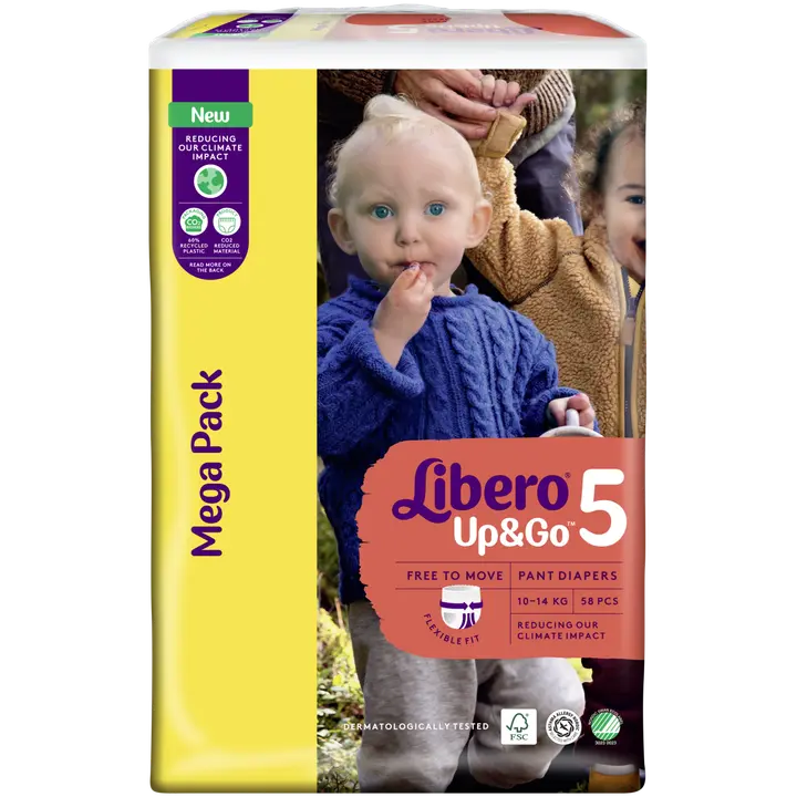 LIBERO Up&Go housuvaippa, koko 5, 58kpl, 10-14 kg