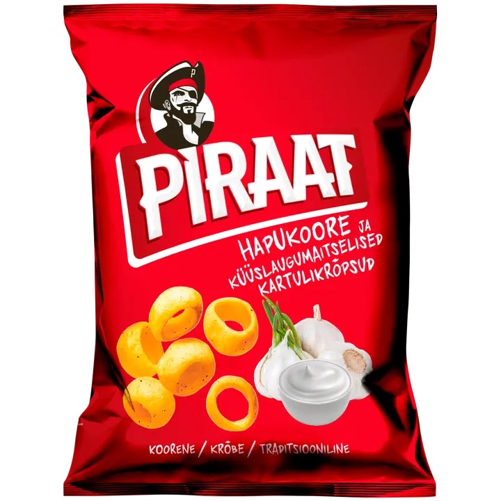 Piraat krõpsud hapukoore ja küüslauguga 150 g