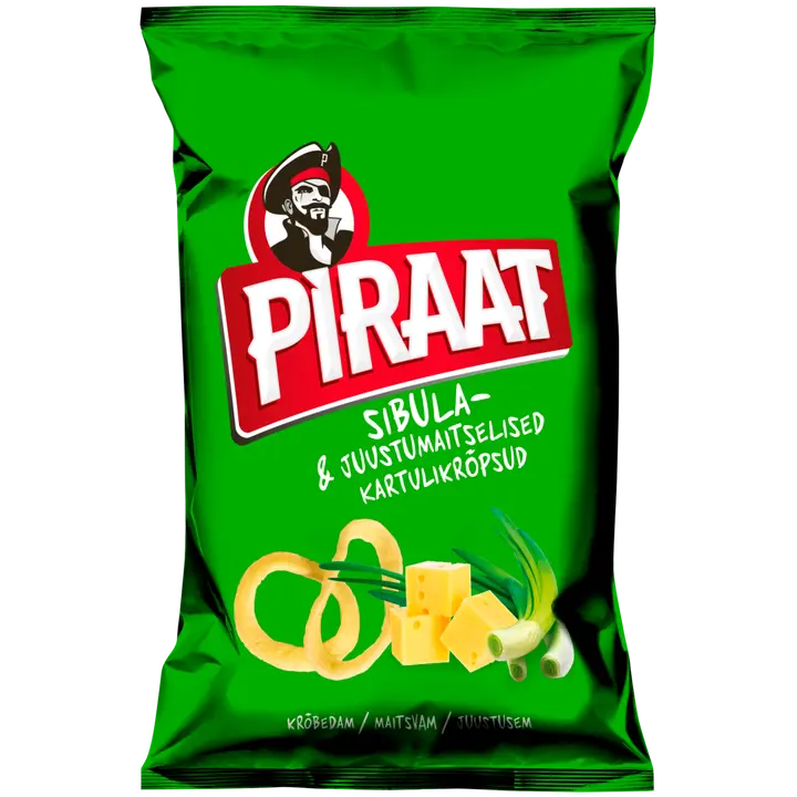 PIRAAT sibula- ja juustumaitselised nisukrõpsud 150g