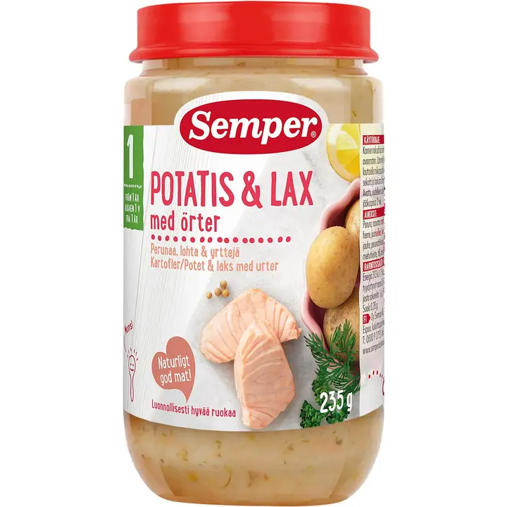 Semper Perunaa lohta & yrttejä 1v Lastenateria 235g