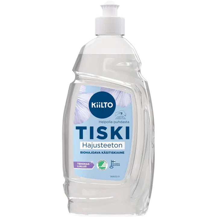 Kiilto biohajoava käsitiskiaine Hajusteeton 500 ml