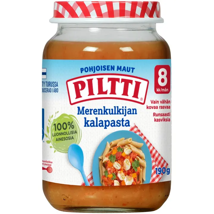 PILTTI Pohjoisen maut 190g Merenkulkijan pasta lastenateria 8kk