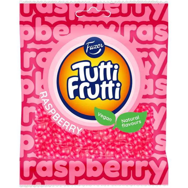 Fazer Tutti Frutti vaarikamaitselised kummikommid 90g