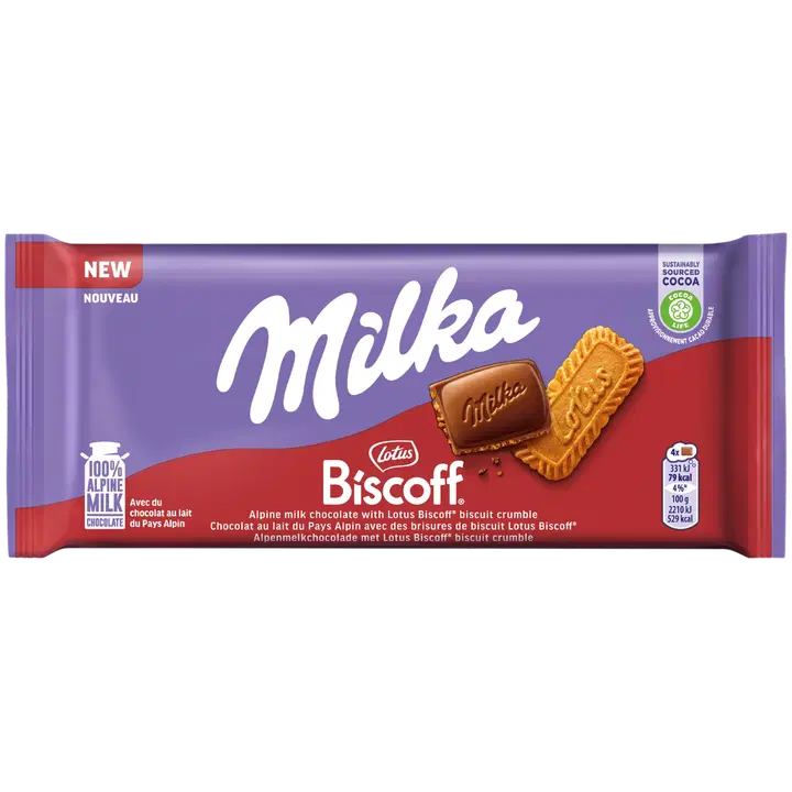 Milka piimašokolaad karamelliga Biscoff 90g