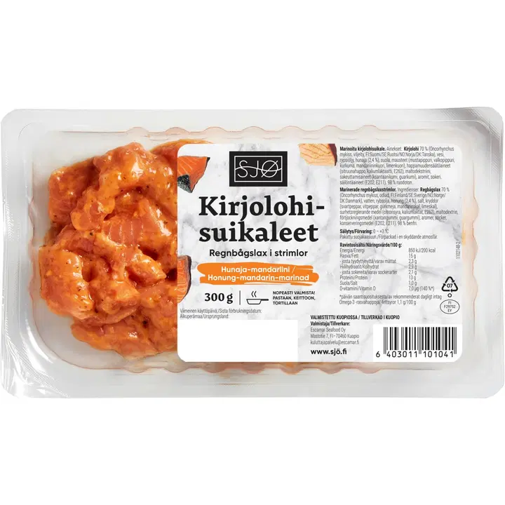 SJØ kirjolohisuikaleet hunaja-mandariini 300g