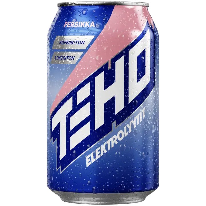 TEHO Elektrolyyttijuoma Persikka sokeriton 0,33 l tlk