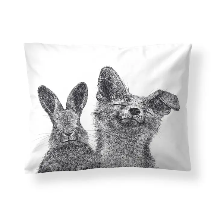 Finlayson tyynyliina Villipedot musta/valkoinen 50x60 cm