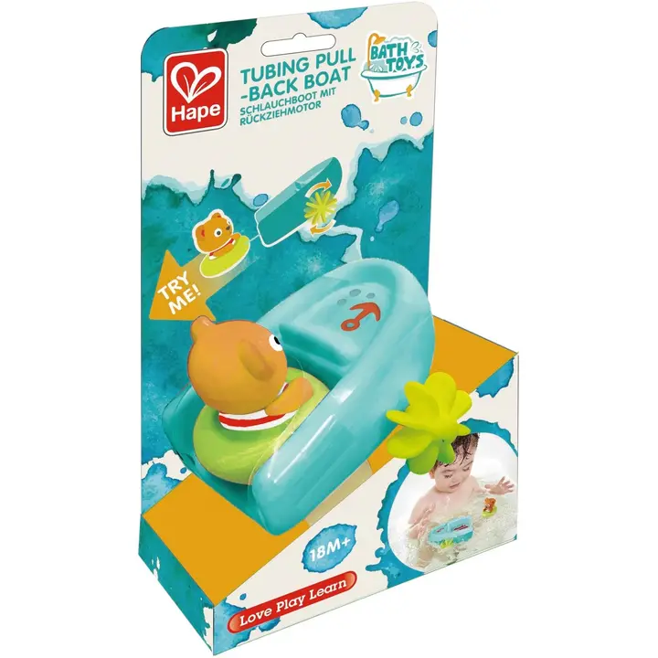 HAPE Kylpylelu pull back karhu, vedettävä vesilelu, ikäsuositus 1,5+
