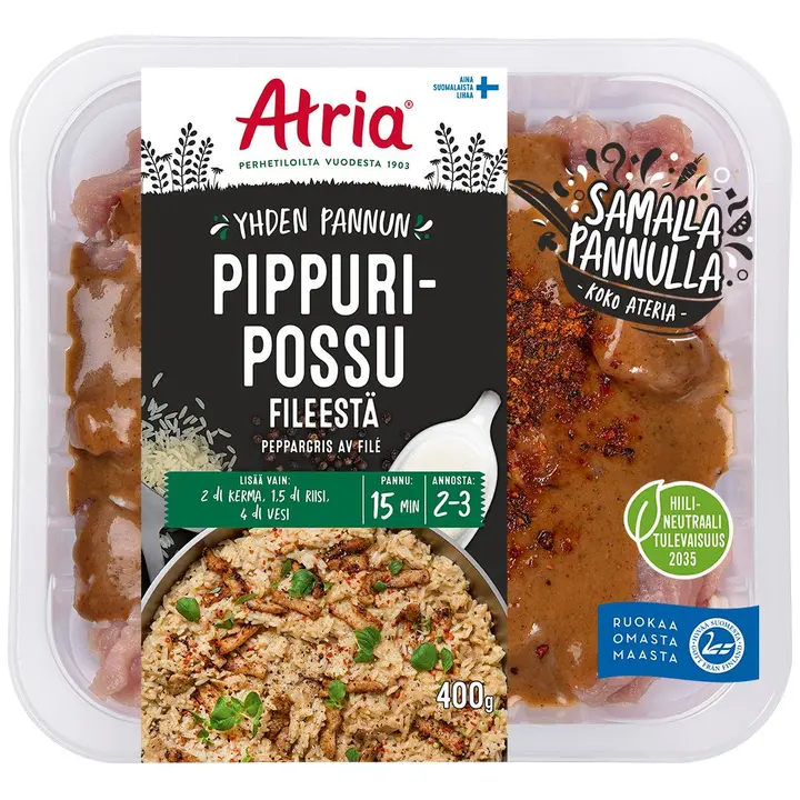 Atria Yhden Pannun Pippuripossu Fileestä 400g