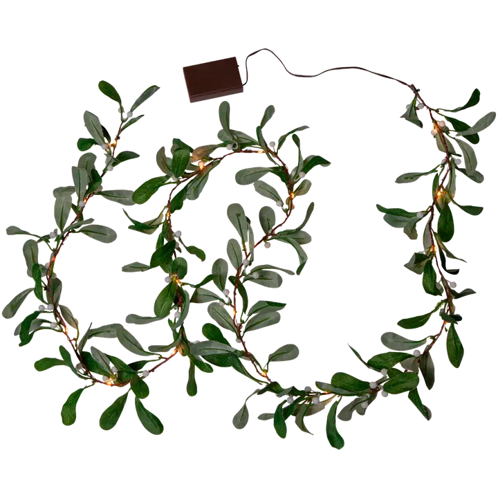 Koristenauha MISTEL led-valoilla (20x0,06W) pituus 180 cm vihreä/ruskea 3xAA-paristo ei sisälly
