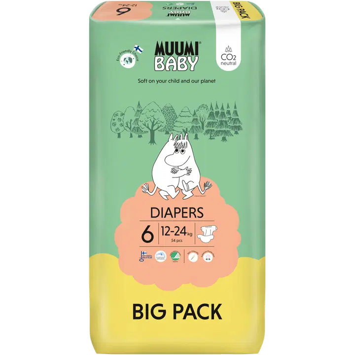 Muumi Baby Diapers teippivaippa 6 - 54 kpl 12-24 kg