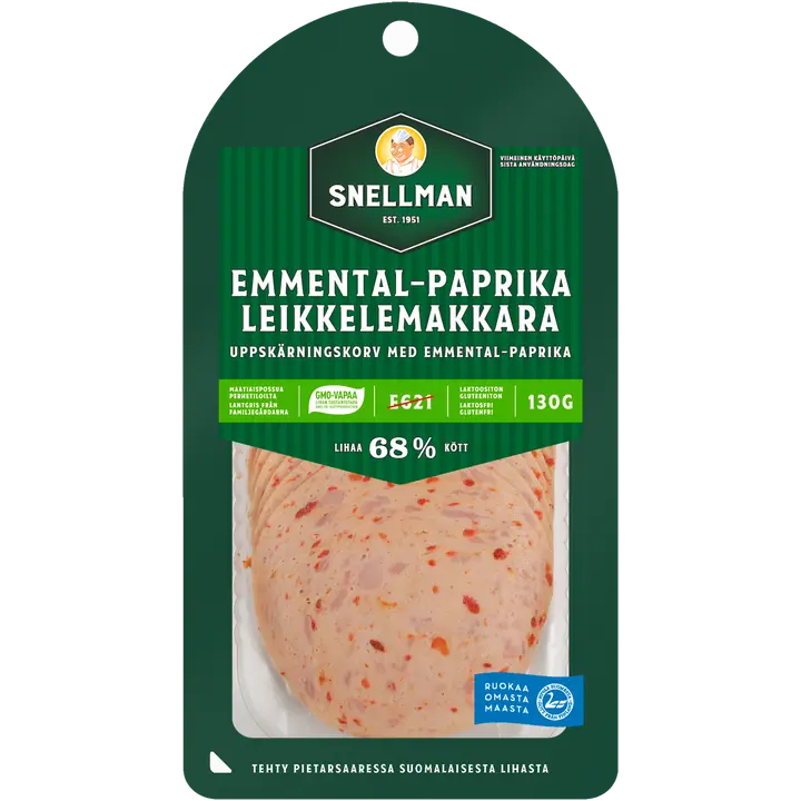 Snellman Emmental-paprika leikkelemakkara