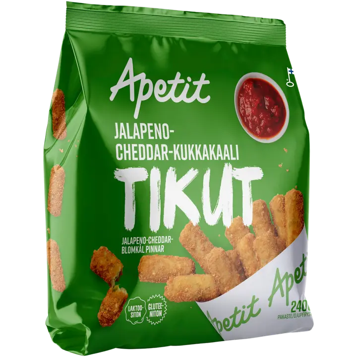 Apetit Jalapeno-cheddar-kukkakaali tikut pakaste 240g