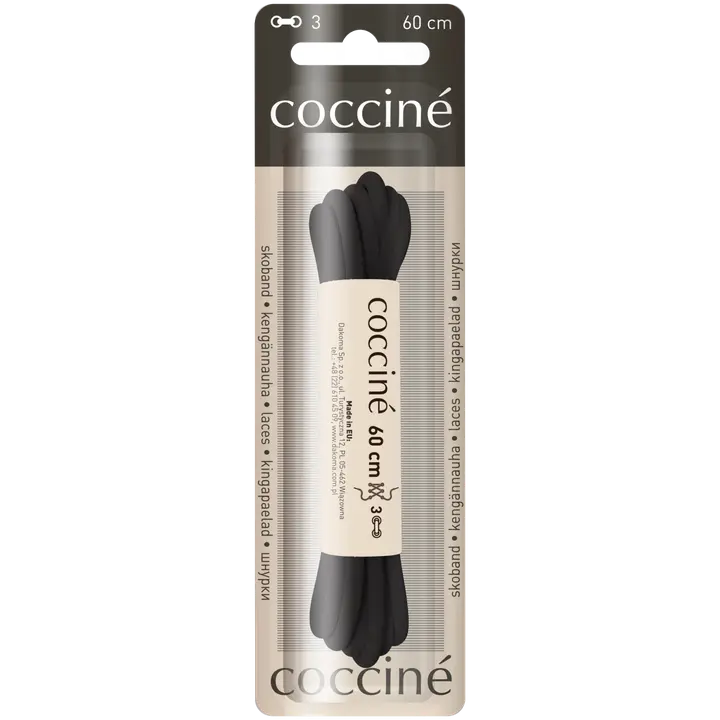 Coccine kengännauha 60 cm, musta