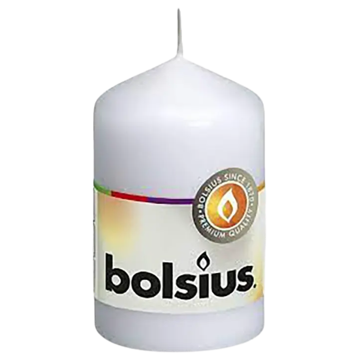 Bolsius lauaküünal 80/48mm 15h valge