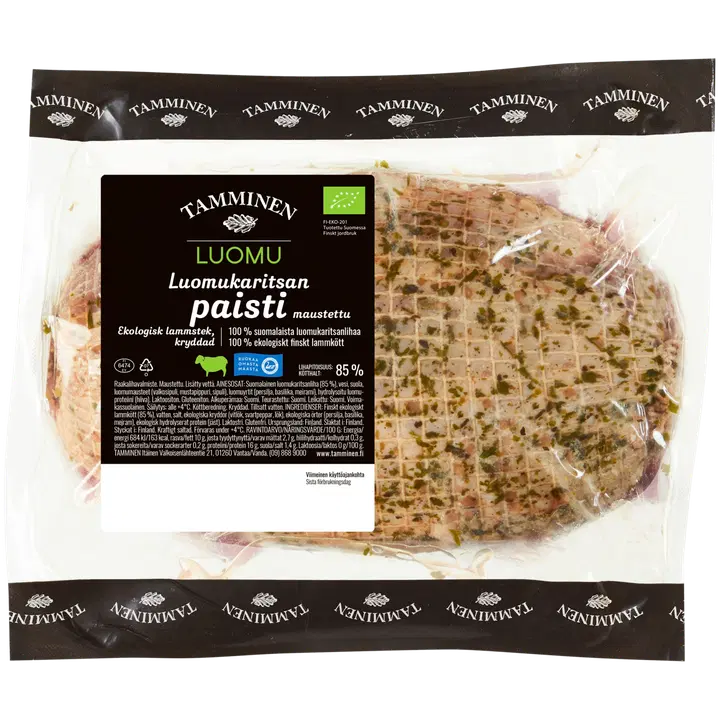 Tamminen luomukaritsan paisti, maustettu n1,2kg