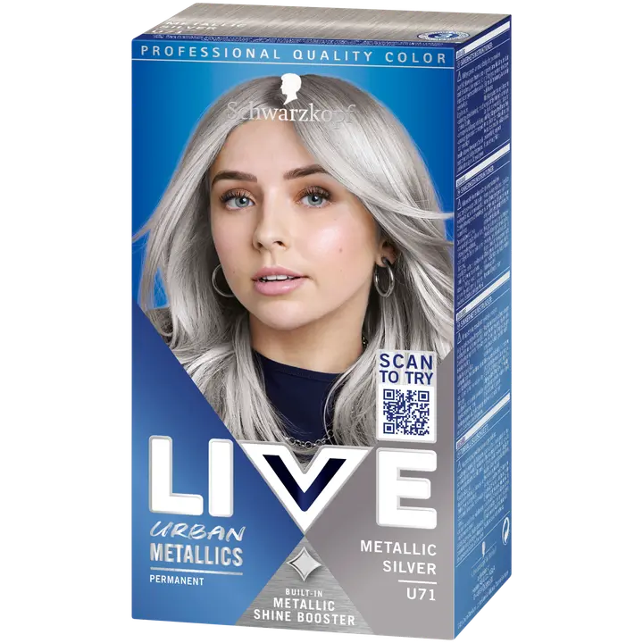 Schwarzkopf LIVE U71 Metallic Silver hiusväri