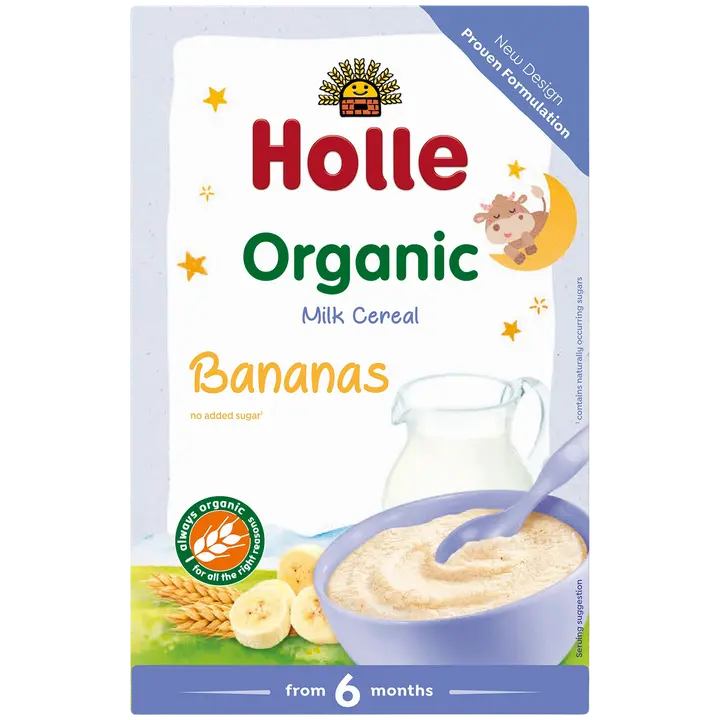 Holle banaani-piimapuder 250 g, öko, alates 6-elukuust