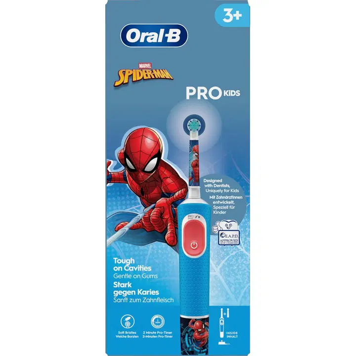 Oral-B Vitality Pro Kids Spiderman sähköhammasharja + lisävaihtoharja