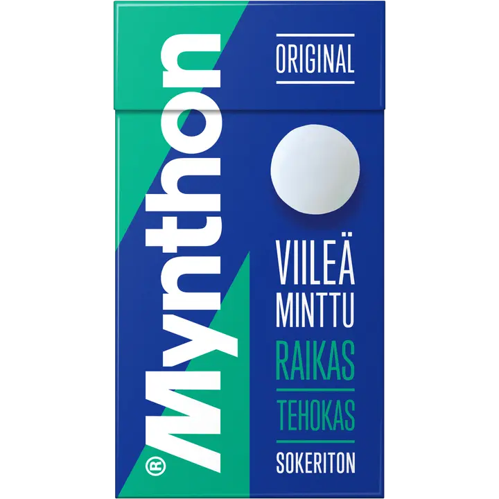 Mynthon Original Viileä Minttu sokeriton kurkkupastilli 35g