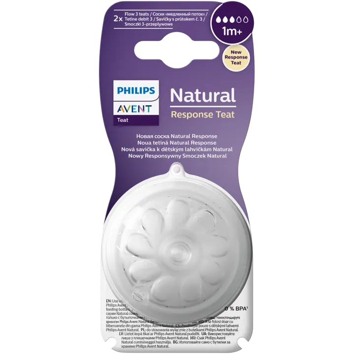 Avent Natural 3.0 pudelilutt, alates 1-elukuust, 2 tk