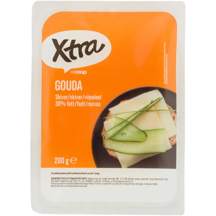 Xtra Gouda 30 % juustoviipaleet 200 g